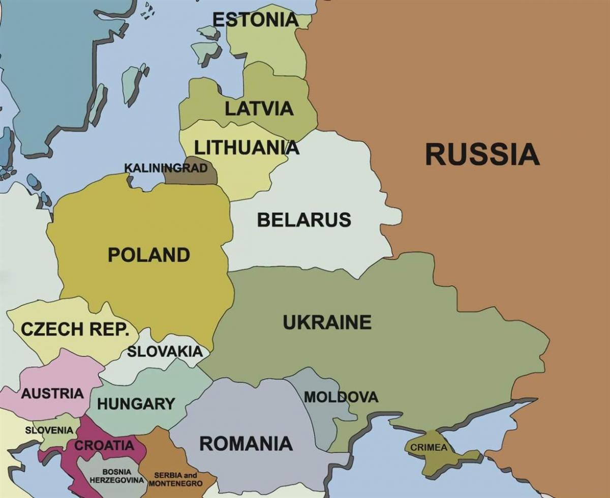 карта карта Эстонии окружающих стран
