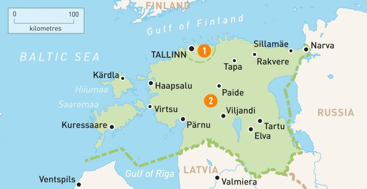 карта Эстонии