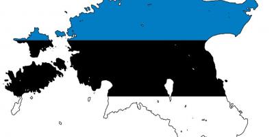 Карта флаг Эстонии