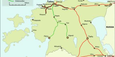 Карта эстонская железная дорога