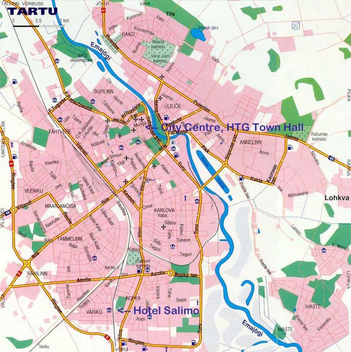 карта Тарту Эстония