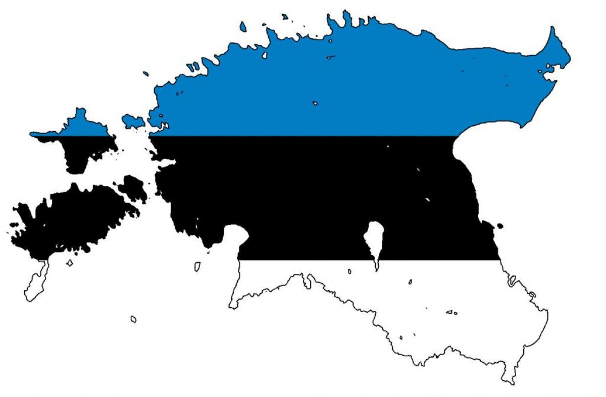 карта флаг Эстонии