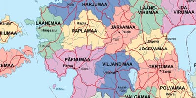 Карта Эстонии политические