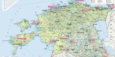 Туристическая карта Эстонии
