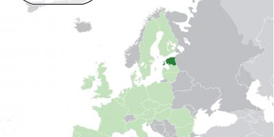 Эстония на карте Европы